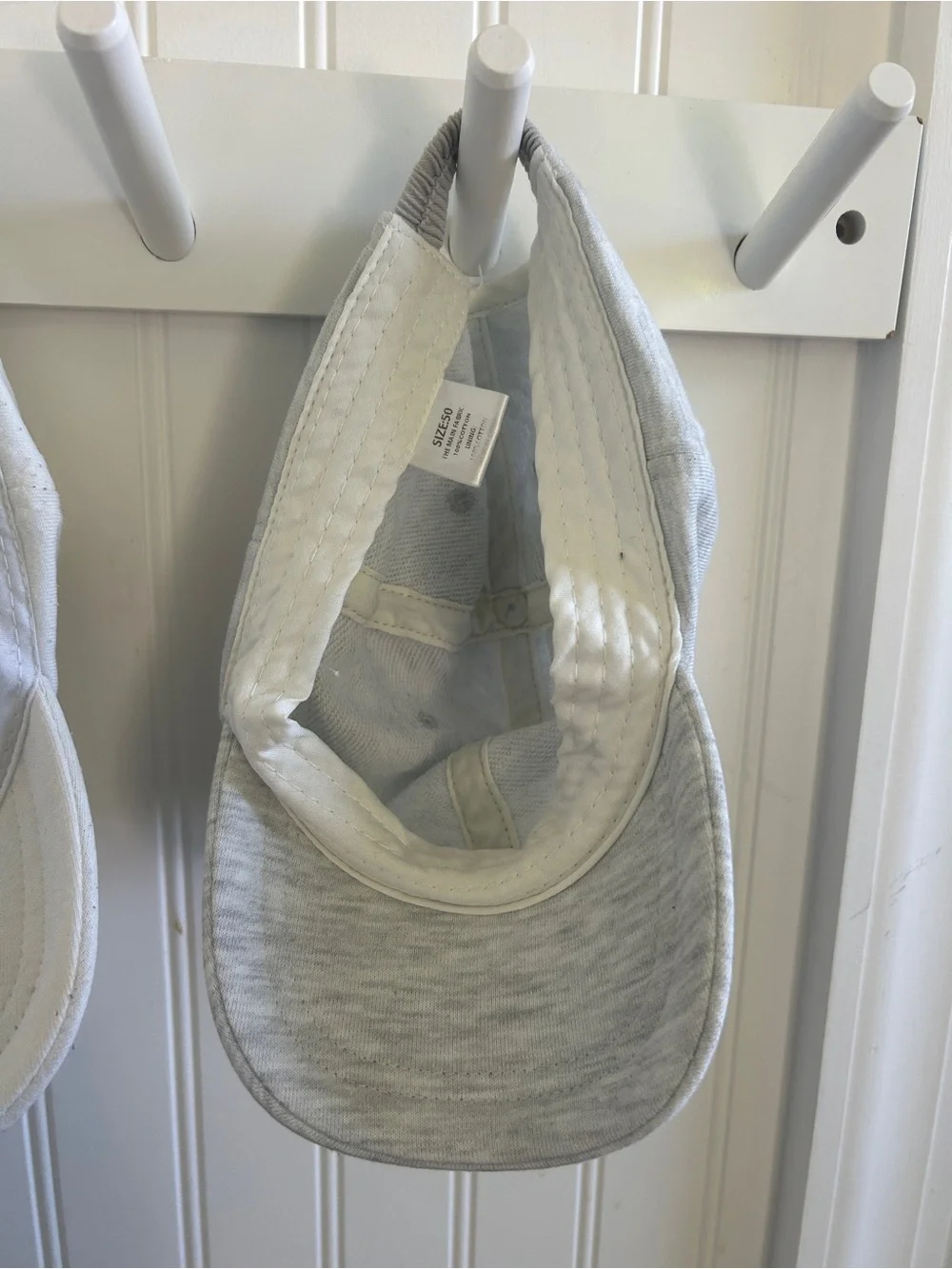Toddler White and Grey Baseball Cap Set Bear Ear Details -